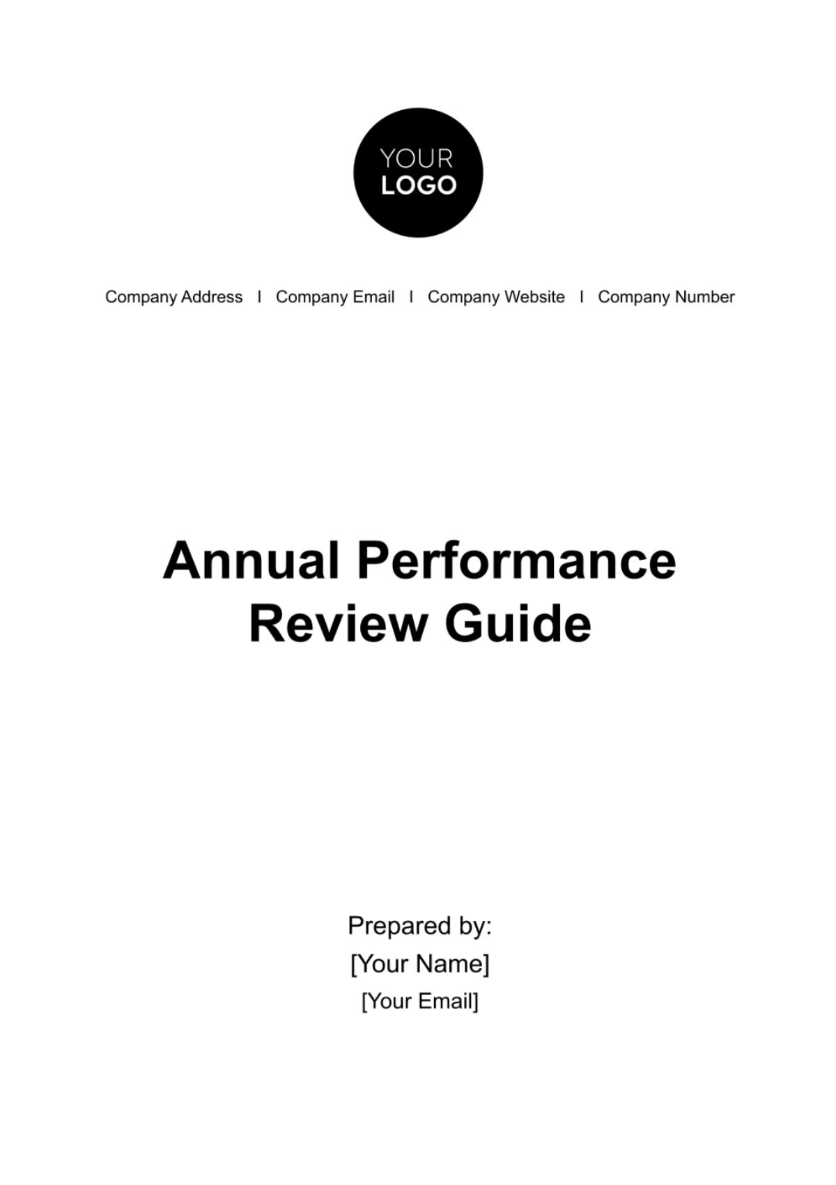 Annual Performance Review Guide HR Template - Edit Online & Download