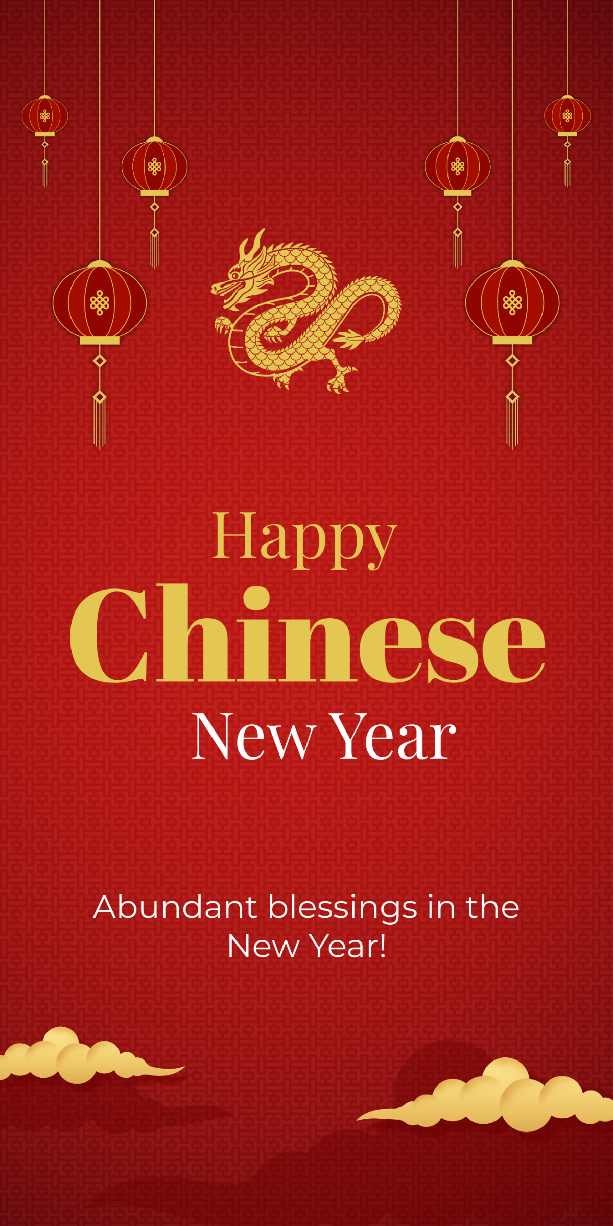 Chinese New Year Decoration Banner Template
