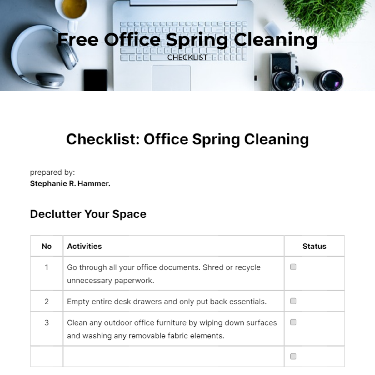 FREE Spring Cleaning Checklist Templates & Examples Edit Online