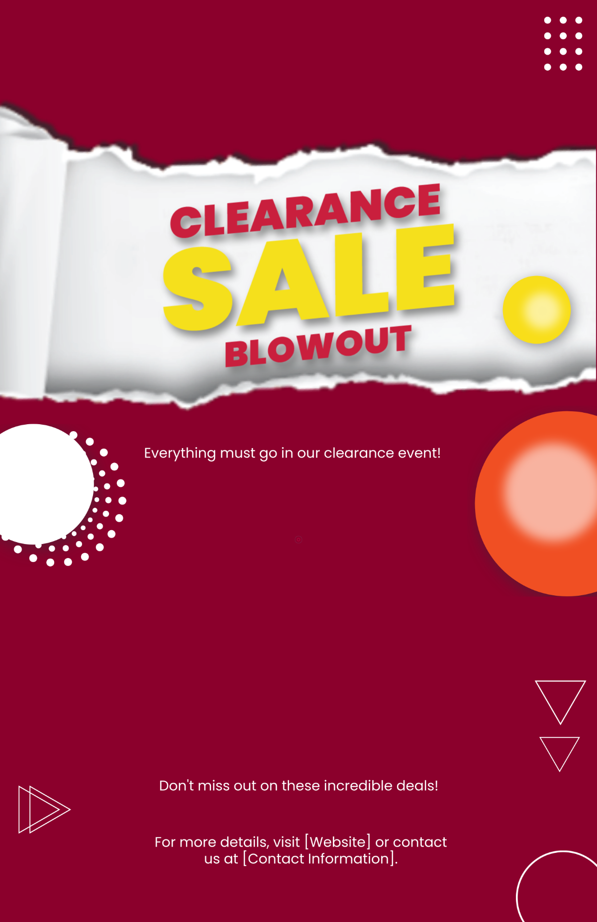 Free Clearance Sale Poster Template
