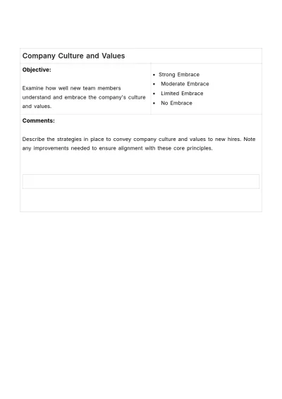 Free Team Integration Assessment HR Template to Edit Online