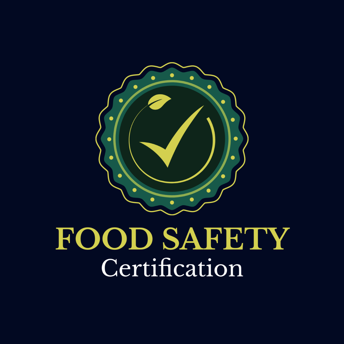 Food Safety Certification Logo Template