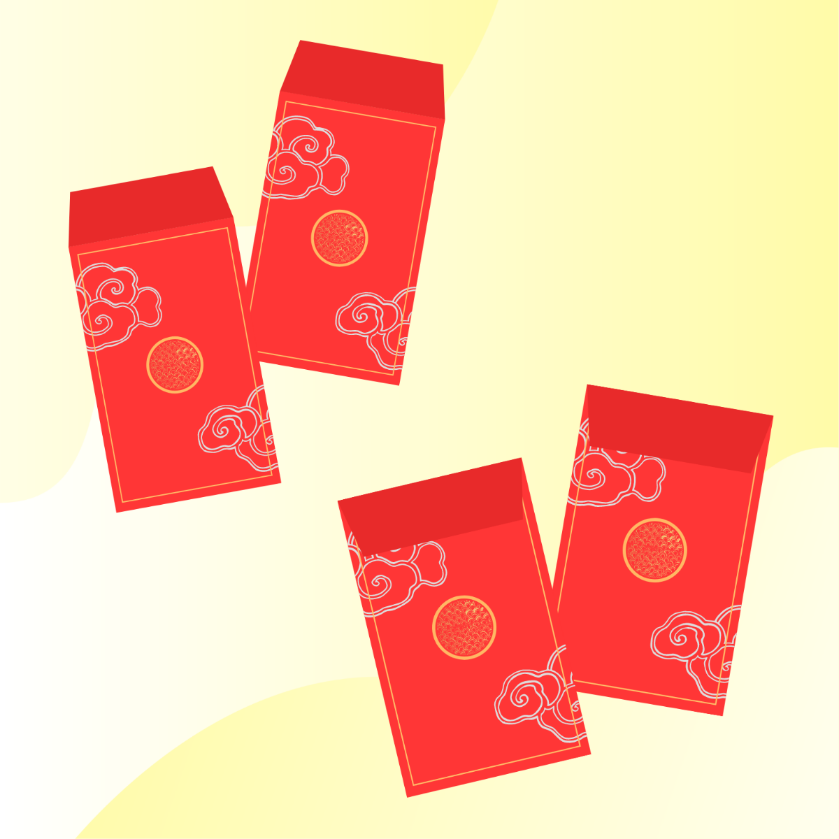 Envelope Chinese New Year Vector Template