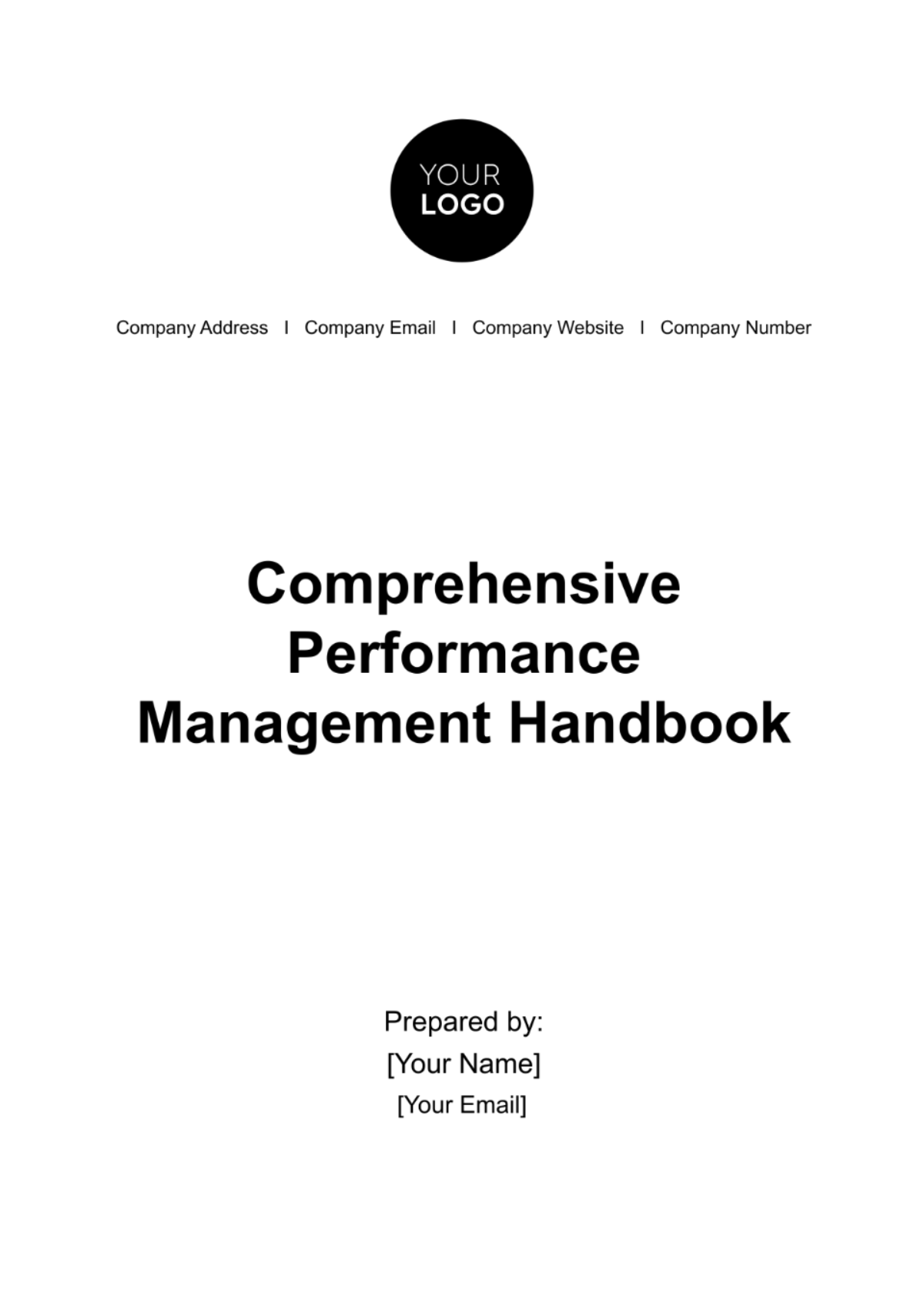 Free Comprehensive Performance Management Handbook HR Template