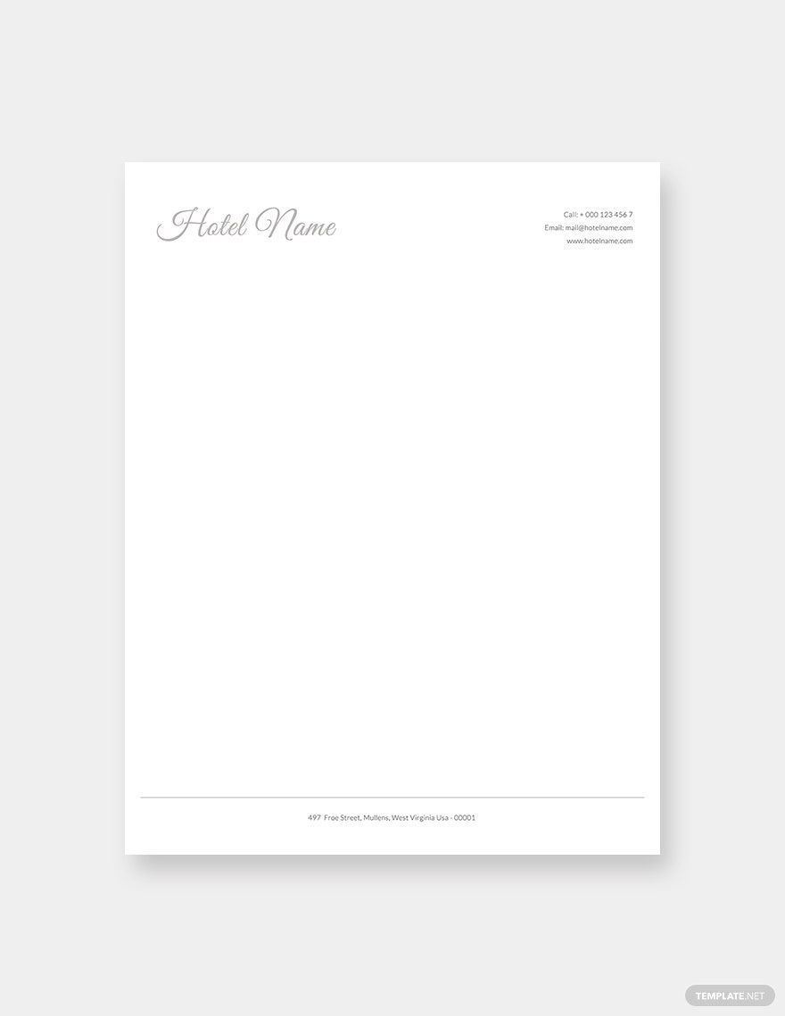 Free Luxury Hotel Letterhead Template