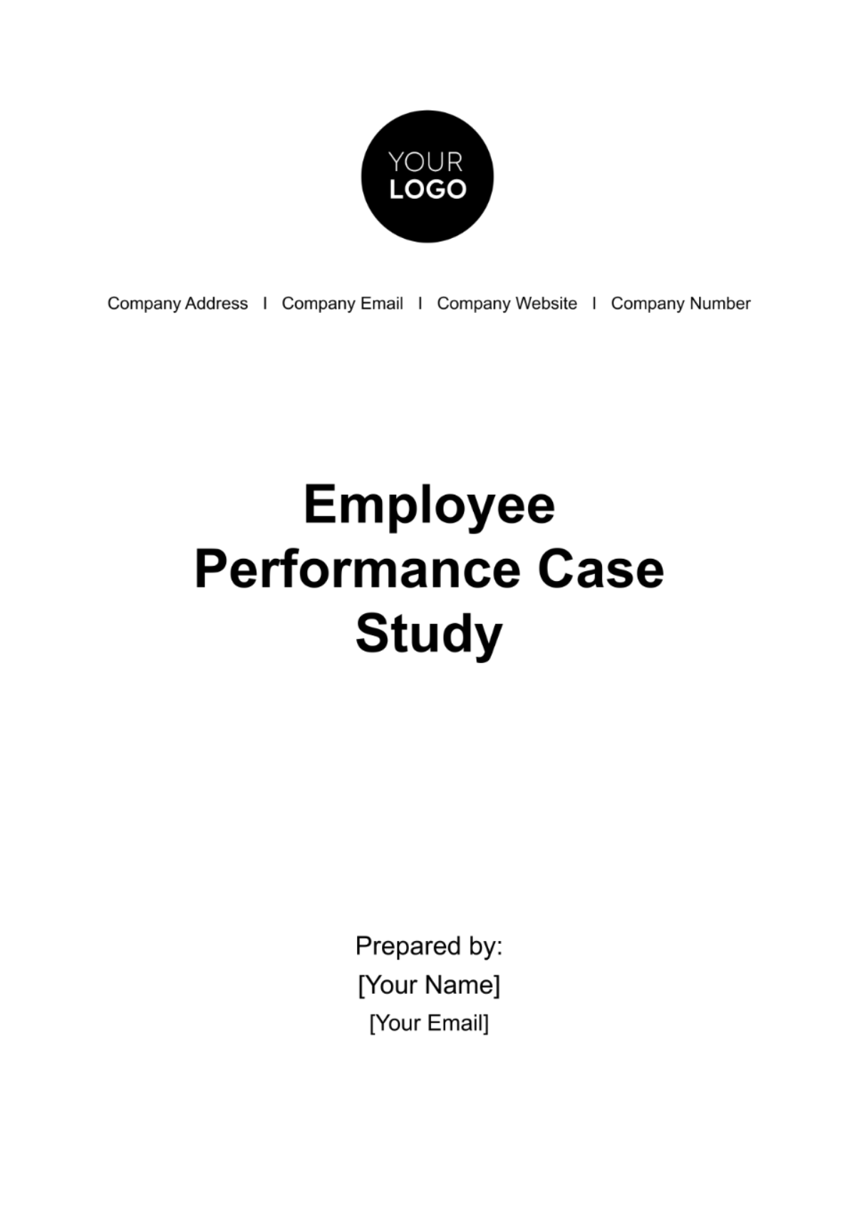 Employee Performance Case Study HR Template