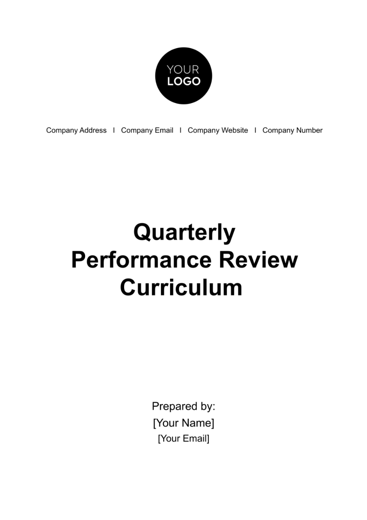 Quarterly Performance Review Curriculum HR Template - Edit Online & Download