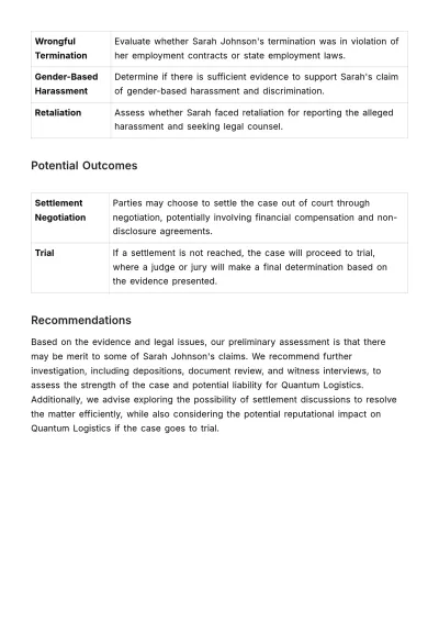Free Employee Litigation Evaluation HR Template to Edit Online