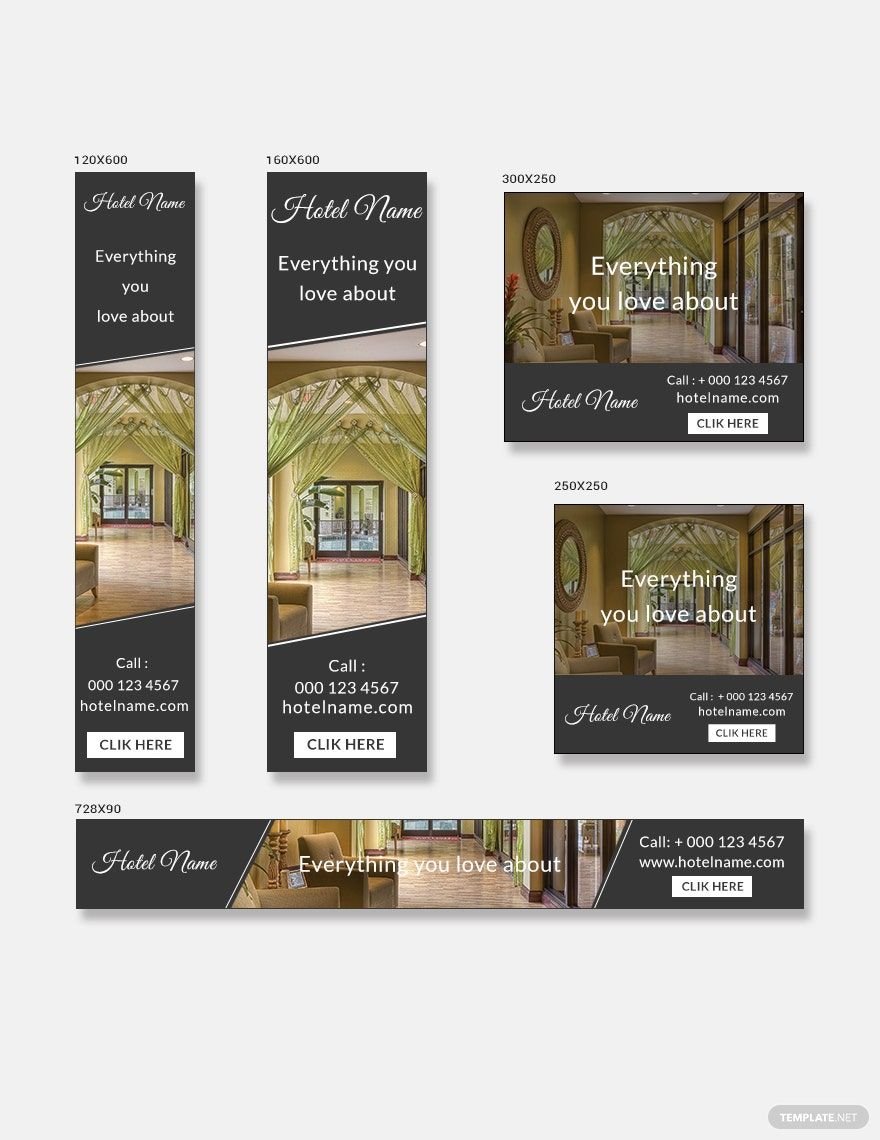 Free Luxury Hotel Banner Ads Template