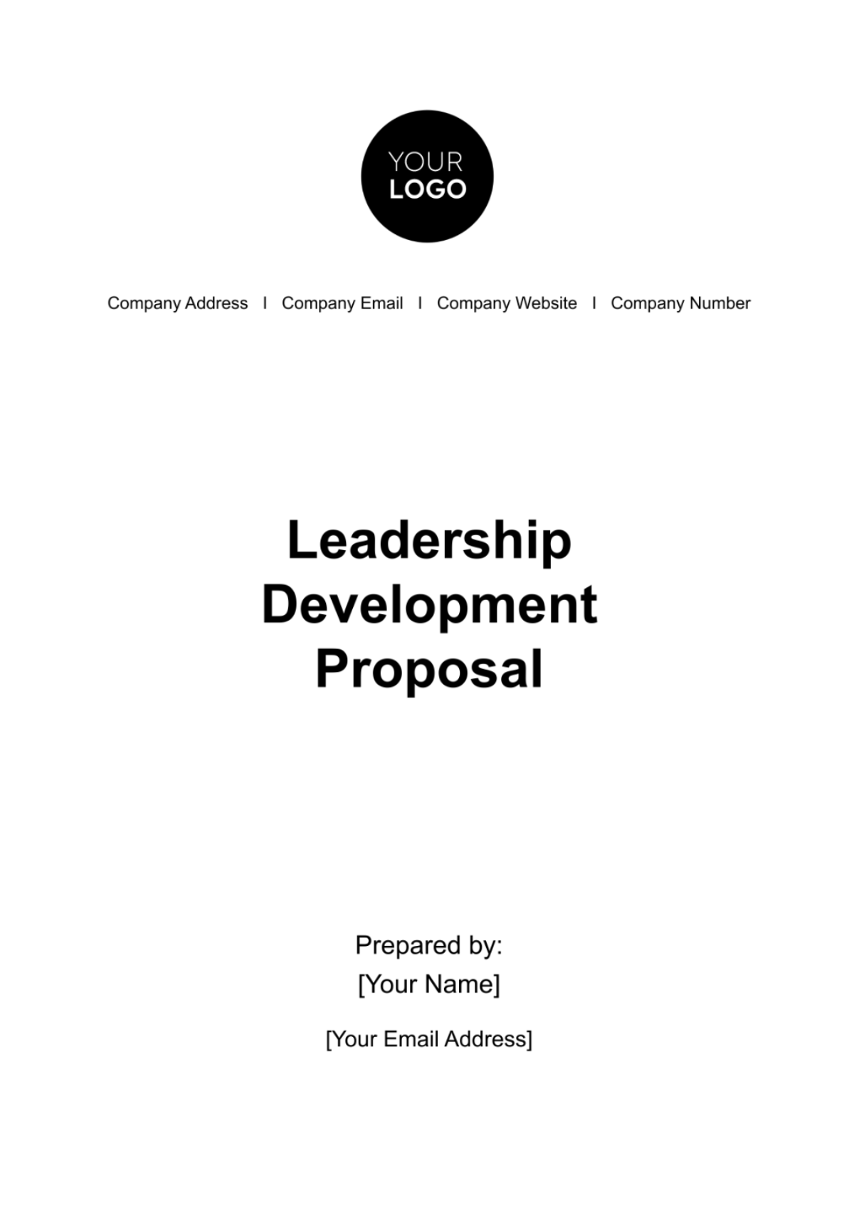 Leadership Development Proposal HR Template - Edit Online & Download