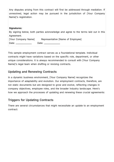 Free Comprehensive Employee Contract Manual HR Template to Edit Online