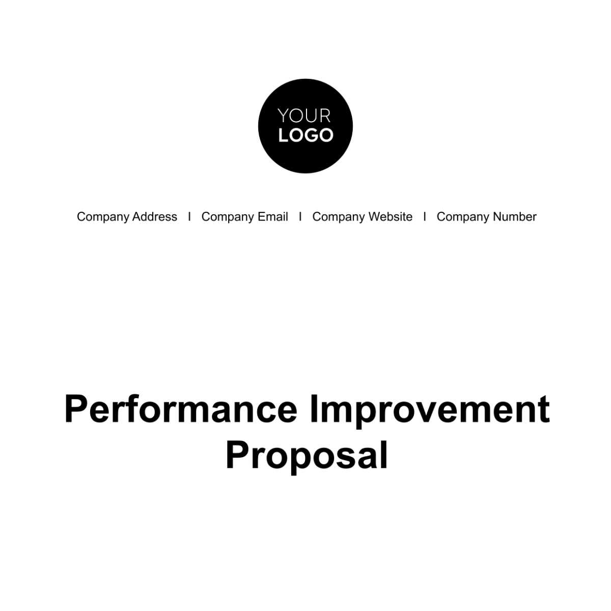 Performance Improvement Proposal HR Template