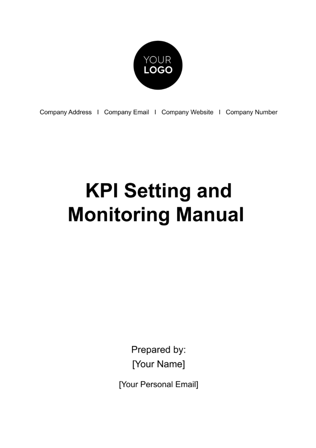 Free KPI Setting and Monitoring Manual HR Template