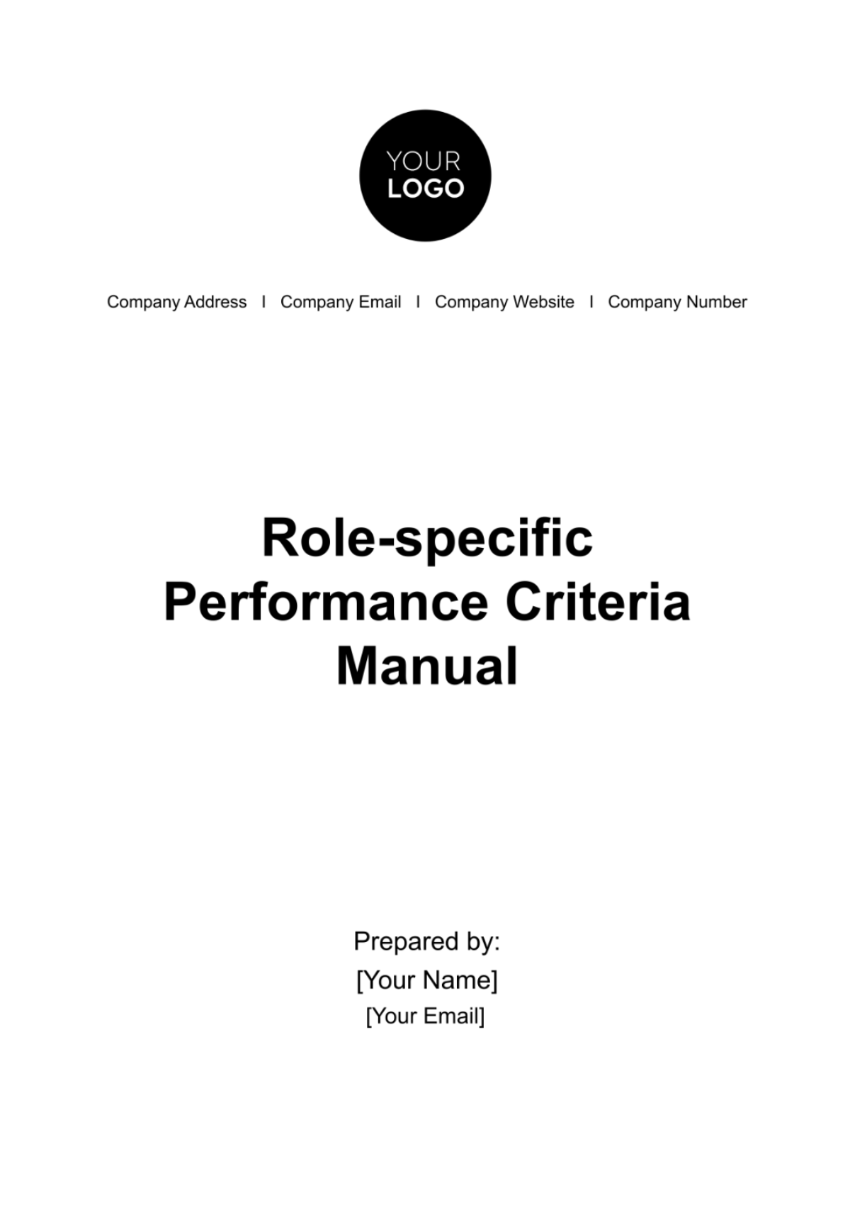 Role-specific Performance Criteria Manual HR Template - Edit Online & Download