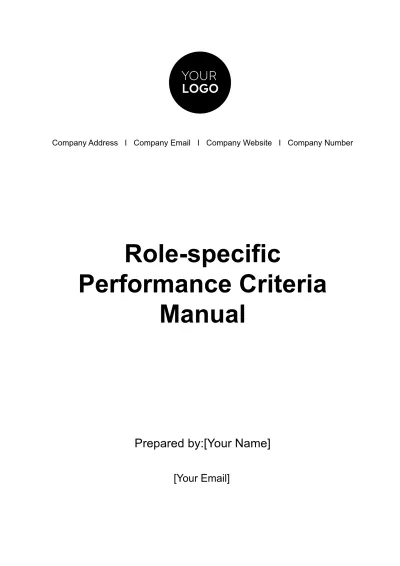 Free Role-specific Performance Criteria Manual HR Template to Edit Online