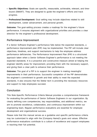 Free Role-specific Performance Criteria Manual HR Template to Edit Online