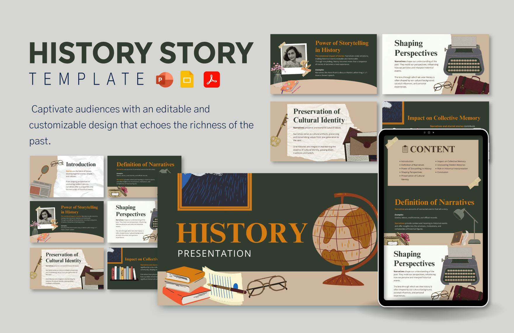 Free History Story Template in PDF, PowerPoint, Google Slides