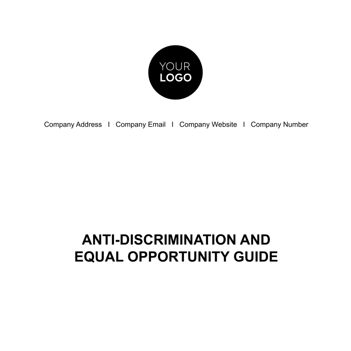 Anti-discrimination and Equal Opportunity Guide HR Template - Edit Online & Download