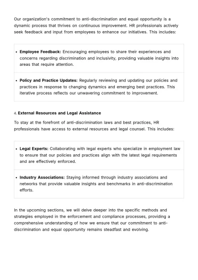 Free Anti-discrimination and Equal Opportunity Guide HR Template to Edit Online