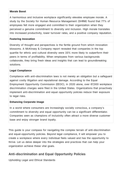 Free Anti-discrimination and Equal Opportunity Guide HR Template to Edit Online
