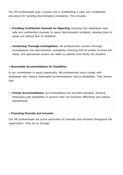 Free Anti-discrimination and Equal Opportunity Guide HR Template to Edit Online