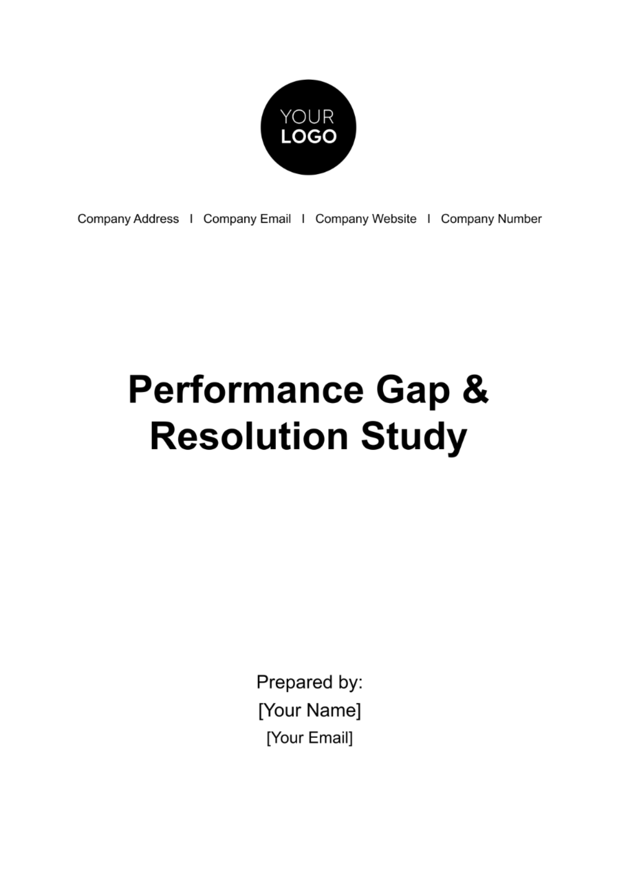 Free Performance Gap & Resolution Study HR Template