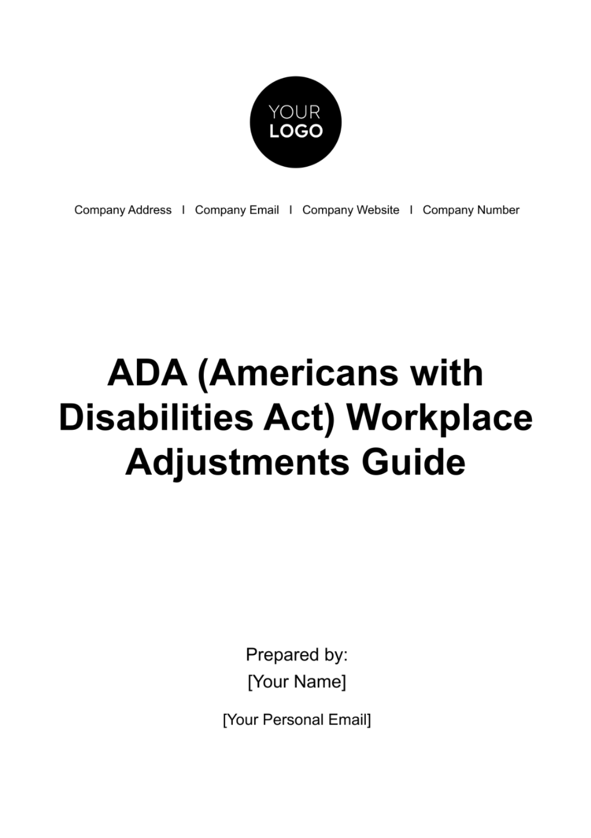 ADA (Americans with Disabilities Act) Workplace Adjustments Guide HR Template
