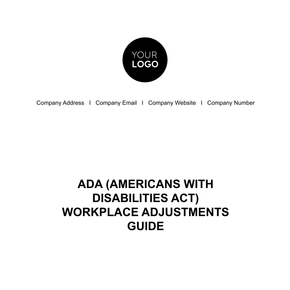 ADA (Americans with Disabilities Act) Workplace Adjustments Guide HR Template - Edit Online & Download