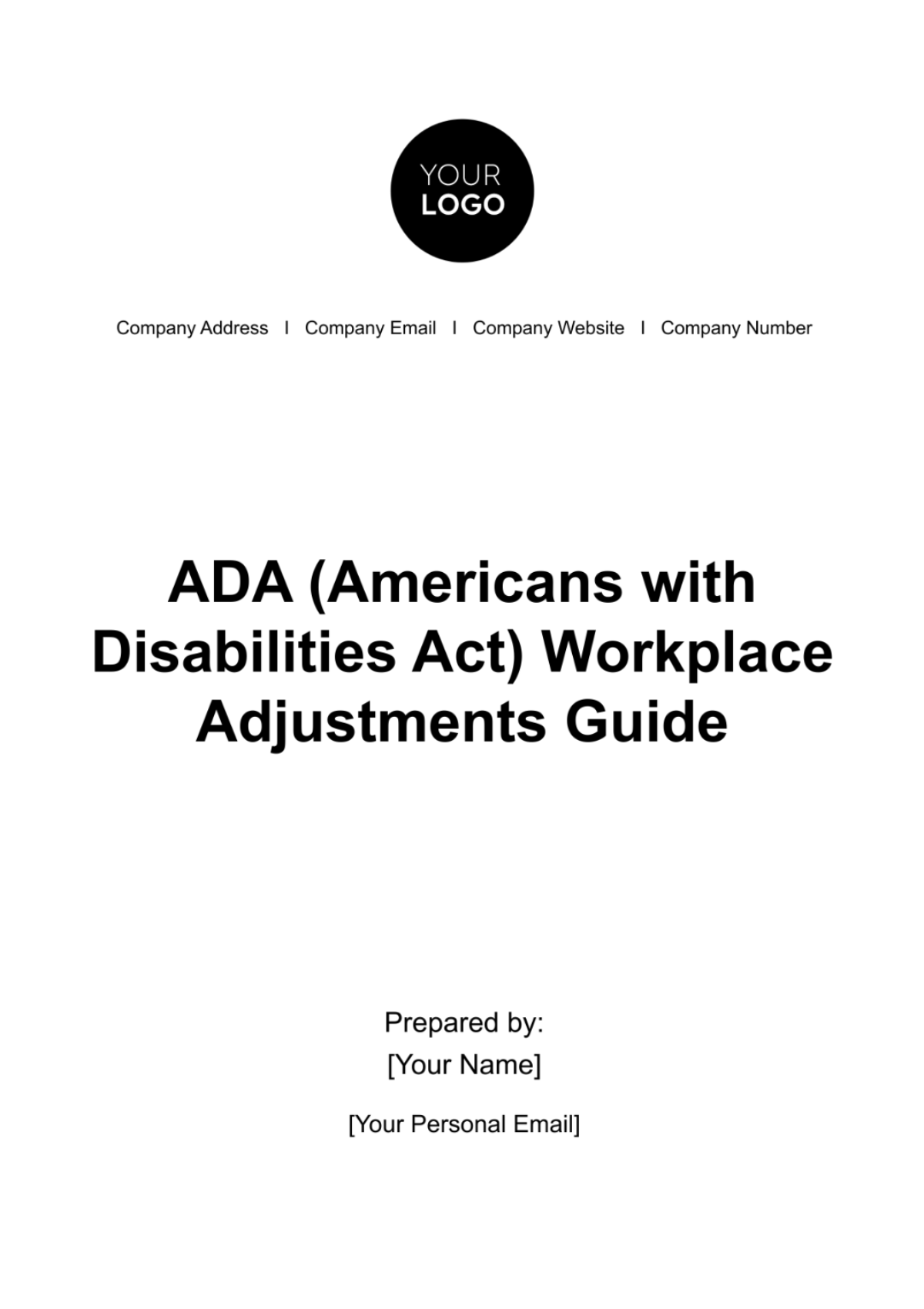 ADA (Americans with Disabilities Act) Workplace Adjustments Guide HR Template - Edit Online & Download