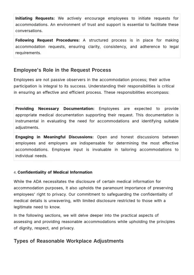 Free ADA (Americans with Disabilities Act) Workplace Adjustments Guide HR Template to Edit Online
