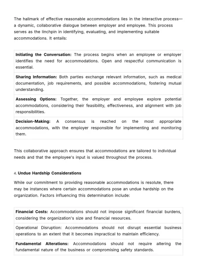 Free ADA (Americans with Disabilities Act) Workplace Adjustments Guide HR Template to Edit Online