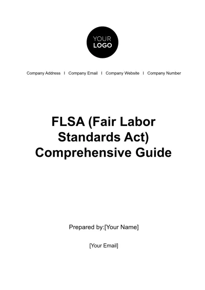 Free FLSA (Fair Labor Standards Act) Comprehensive Guide HR Template to Edit Online