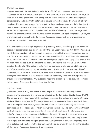 Free FLSA (Fair Labor Standards Act) Comprehensive Guide HR Template to Edit Online