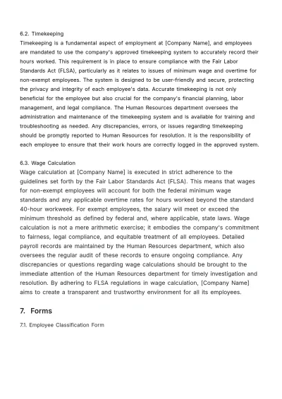 Free FLSA (Fair Labor Standards Act) Comprehensive Guide HR Template to Edit Online