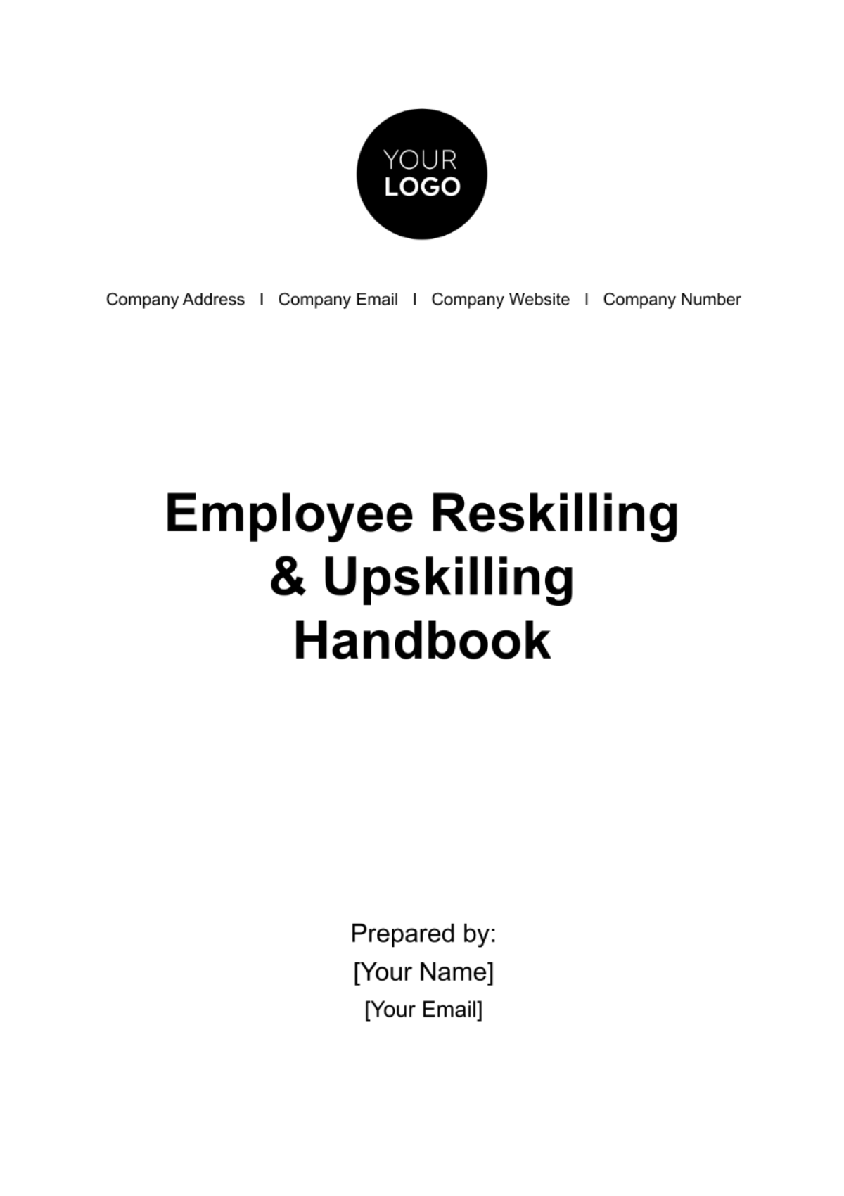Employee Reskilling & Upskilling Handbook HR Template