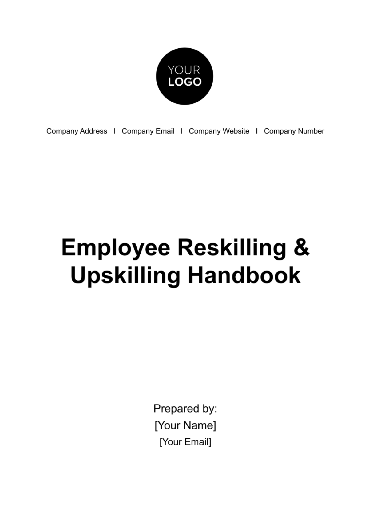 Employee Reskilling & Upskilling Handbook HR Template - Edit Online & Download