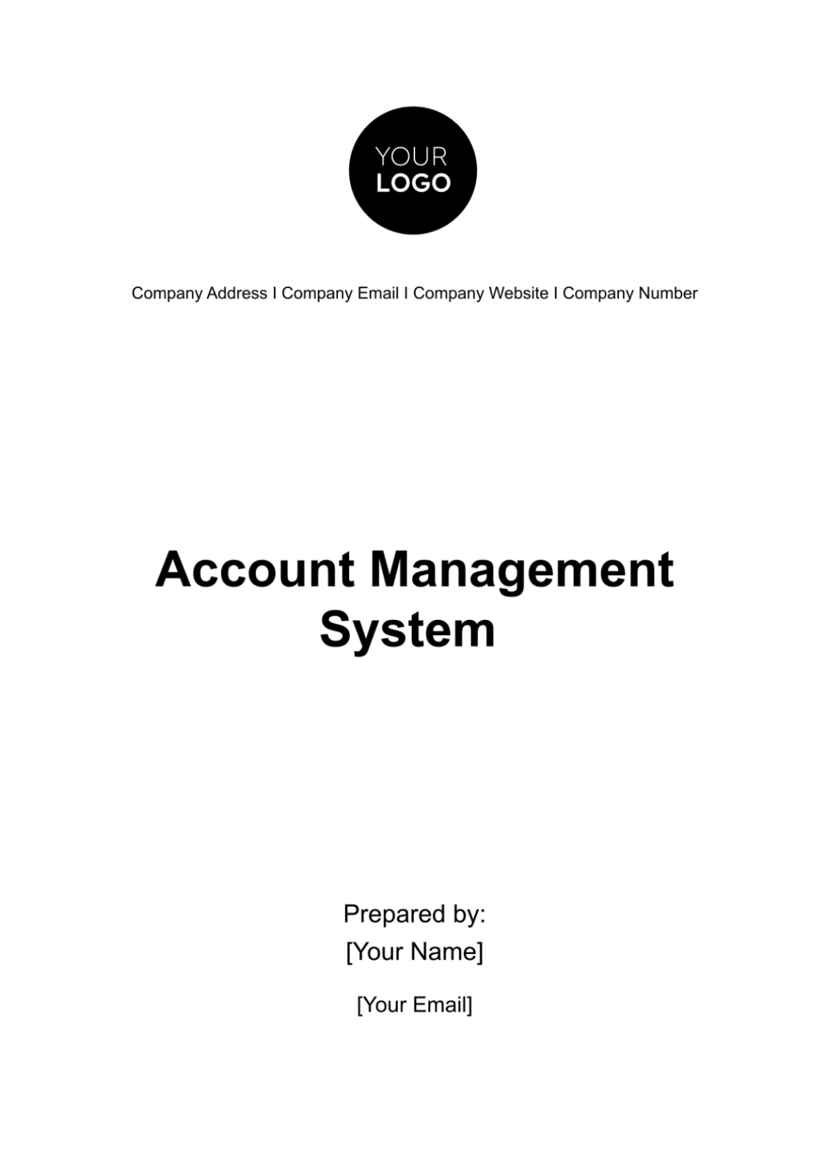 Account Management System Template