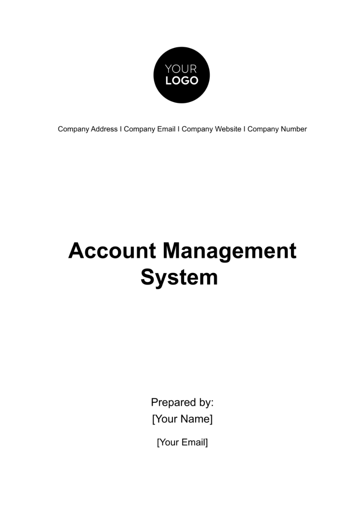 Account Management System Template - Edit Online & Download