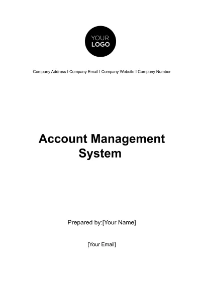 Free Account Management System Template to Edit Online