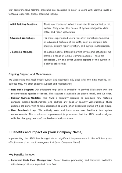 Free Account Management System Template to Edit Online