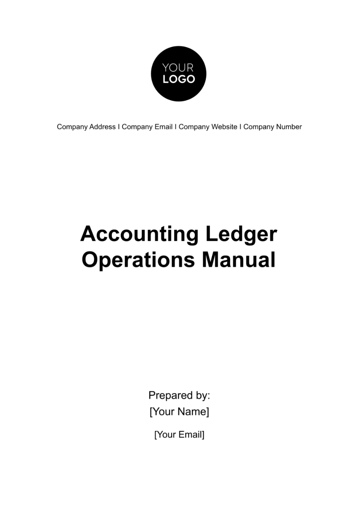 Accounting Ledger Operations Manual Template - Edit Online & Download