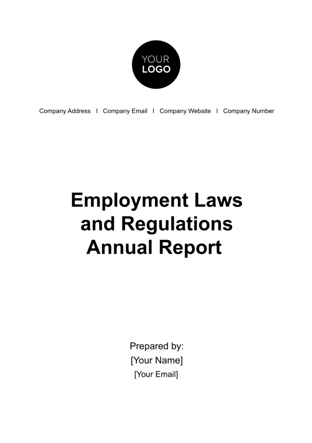 Employment Laws and Regulations Annual Report HR Template
