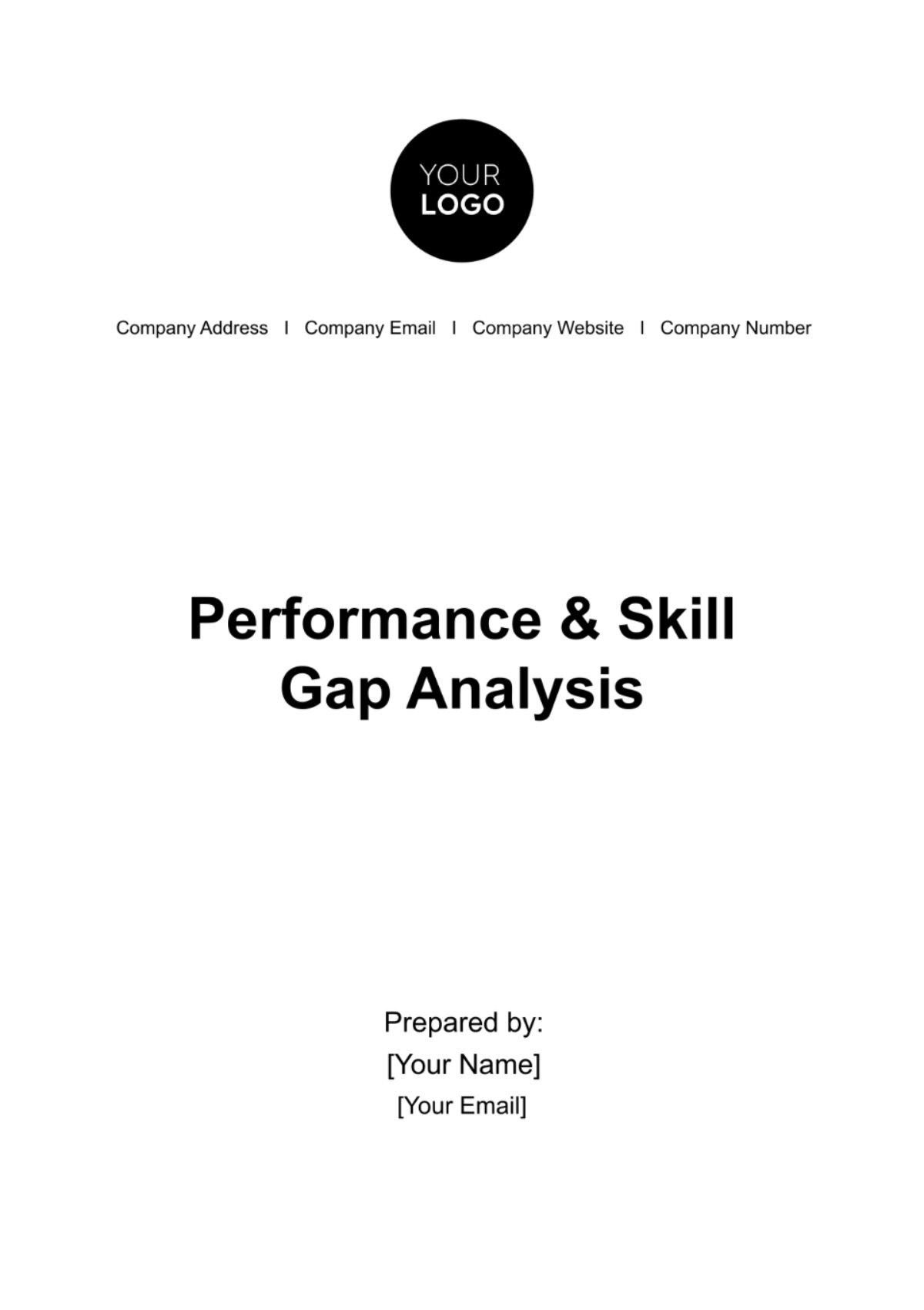 Performance & Skill Gap Analysis HR Template