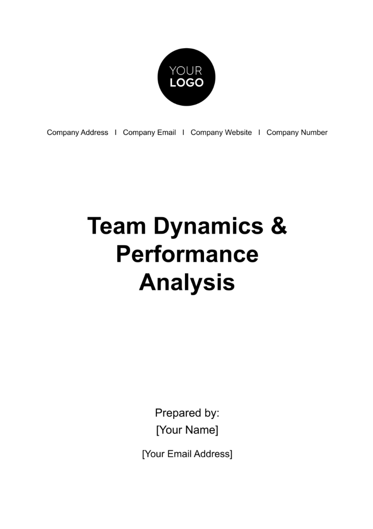 Free Team Dynamics & Performance Analysis HR Template