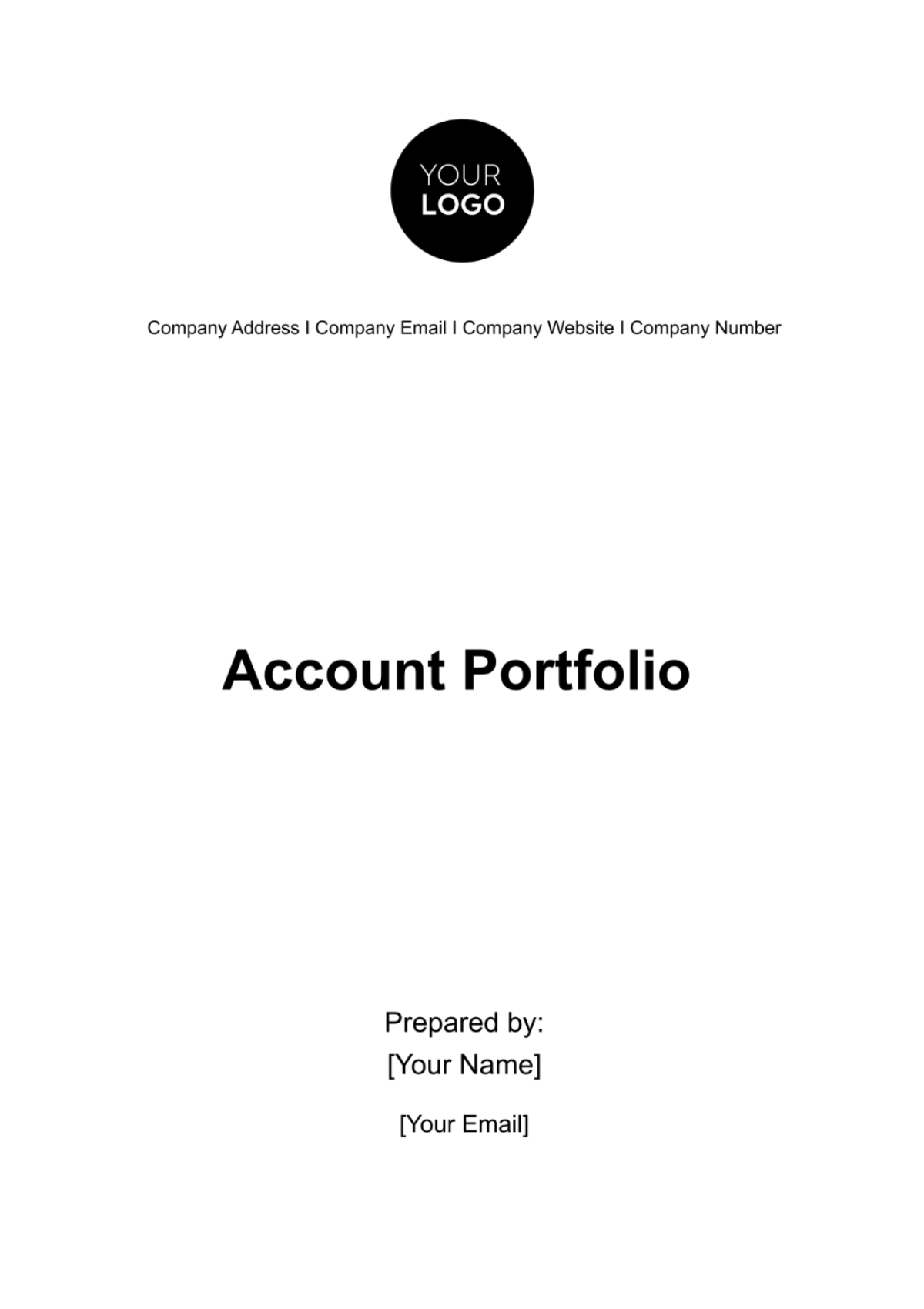 Account Portfolio Template - Edit Online & Download