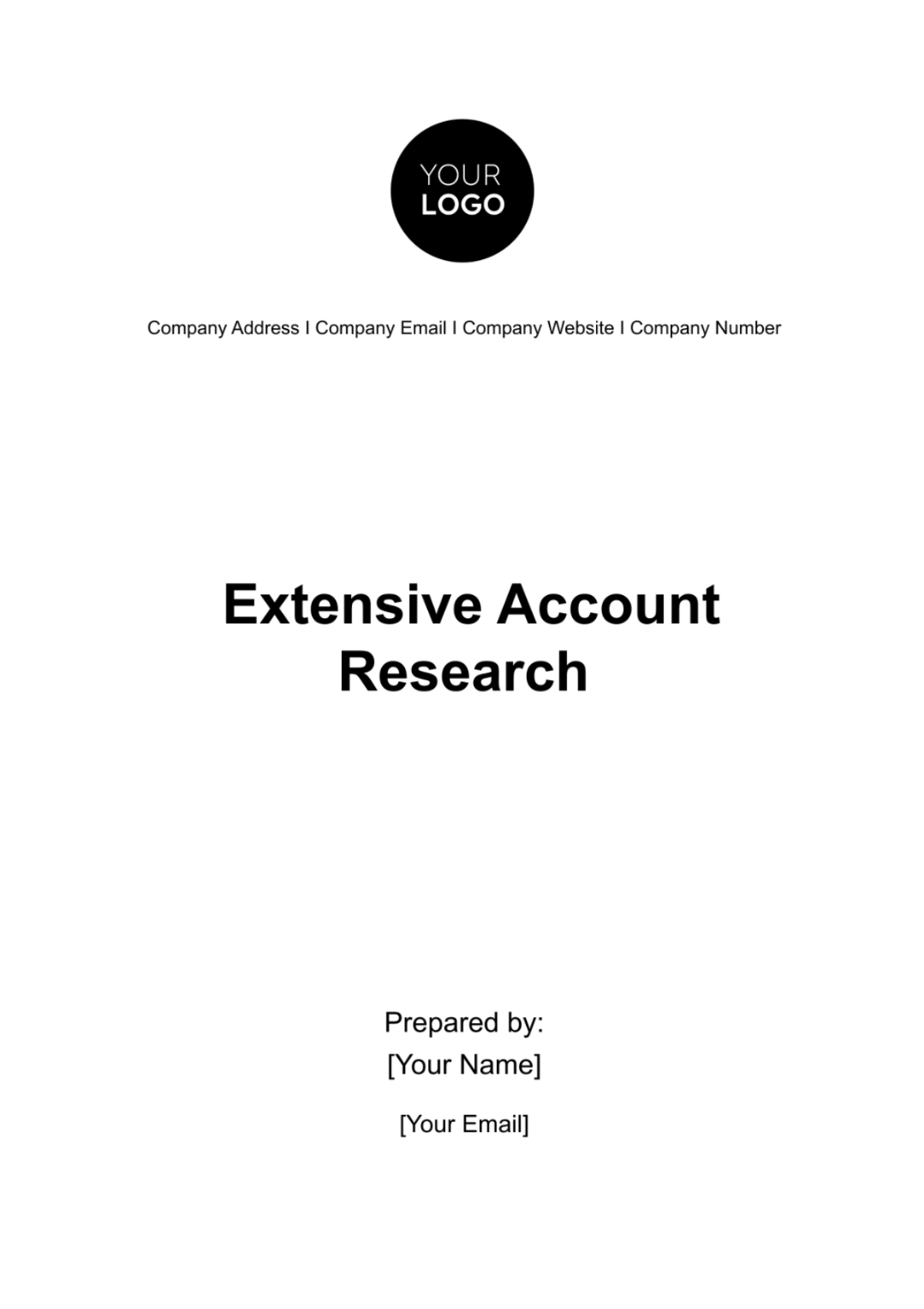 Extensive Account Research Template - Edit Online & Download