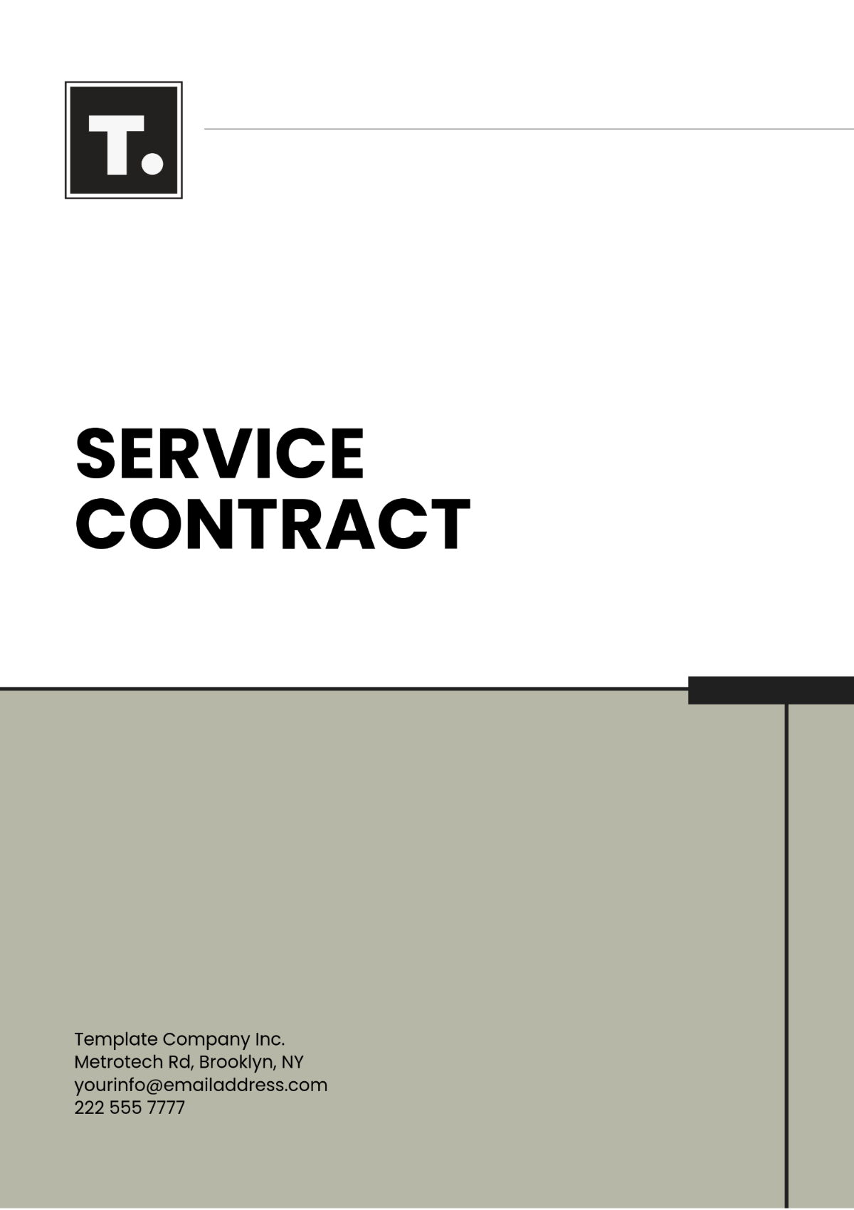 Printable Service Contract Template