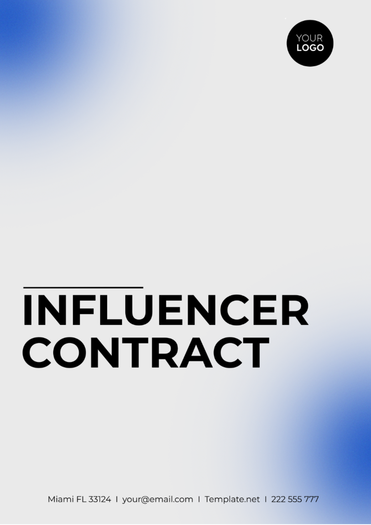 Influencer Contract Template - Edit Online & Download