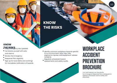 Free Workplace Accident Prevention Brochure Template to Edit Online