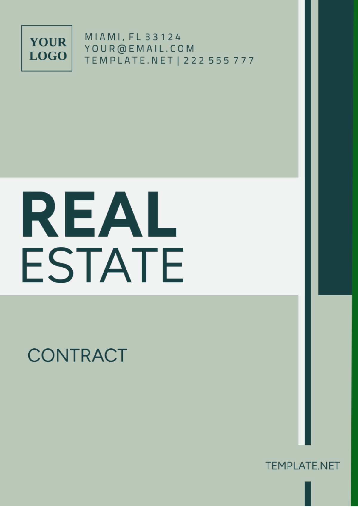 Free Real Estate Contract Template
